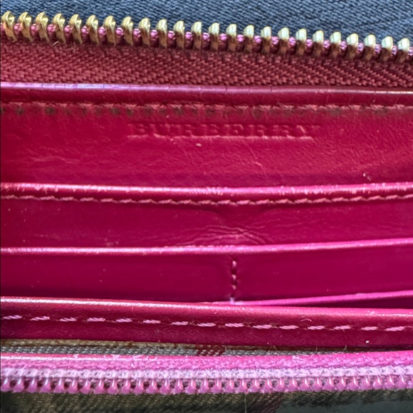 Burberry Fuchsia Leather Wallet - Picture 14 of 16